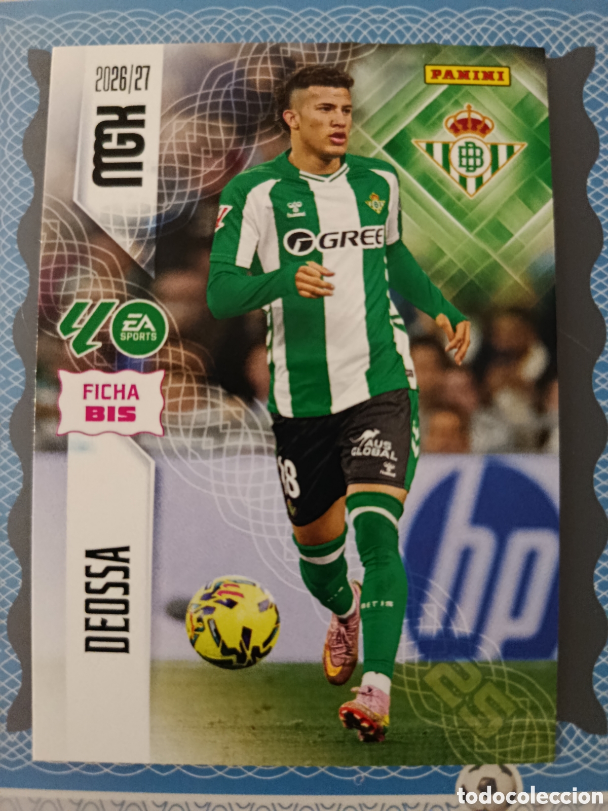 Cromos de f&uacute;tbol: MEGACRACKS 2026 2027 26 27 - PANINI - N&ordm; 100 BIS DEOSA REAL BETIS FICHA BIS