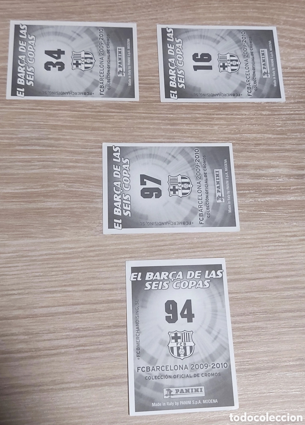 Cromos de f&uacute;tbol: Lote 4 Cromos Messi/Bar&ccedil;a de las seis copas - Foto 2