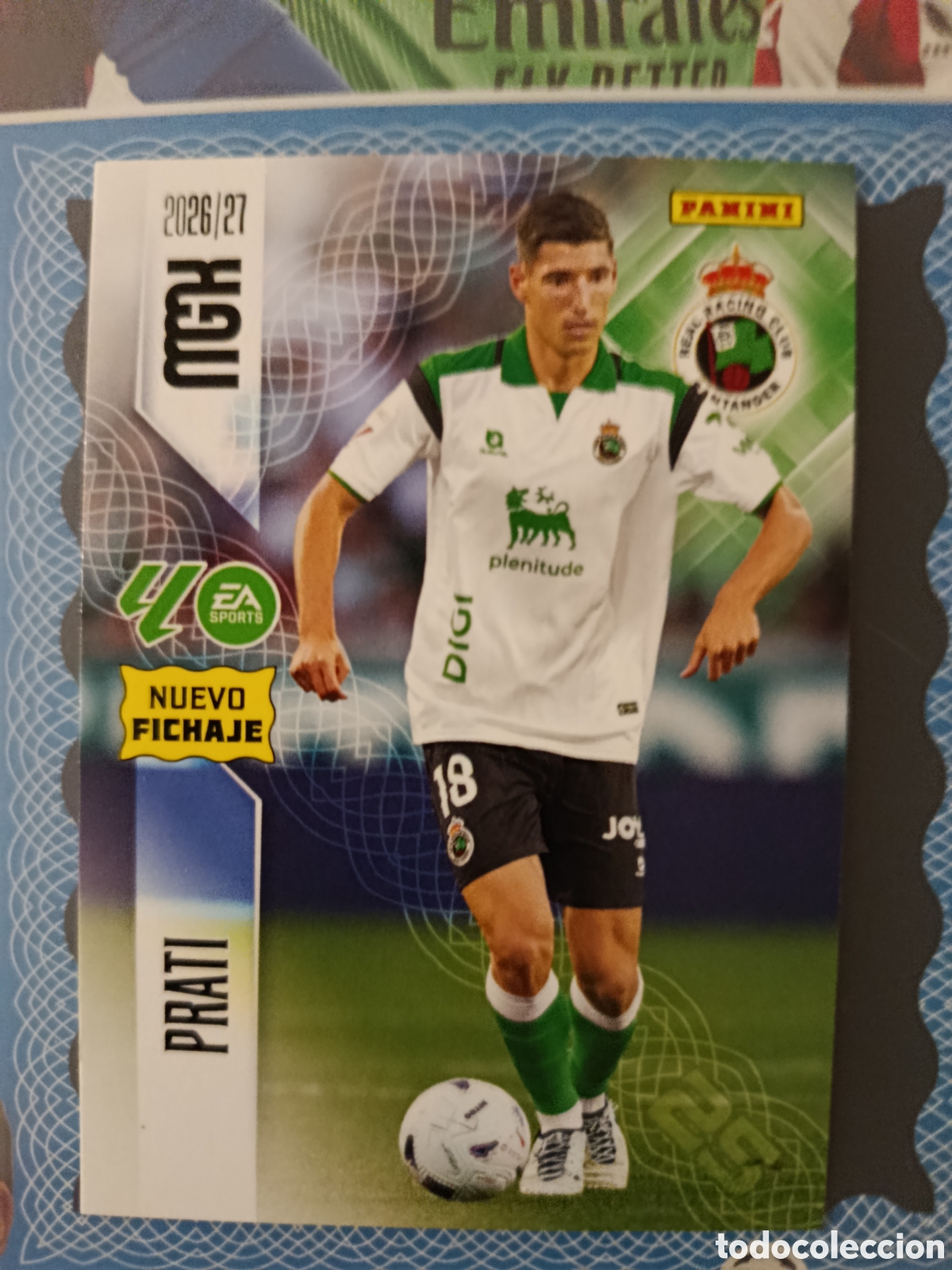 Cromos de f&uacute;tbol: MEGACRACKS 2026 2027 26 27 - PANINI - N&ordm; 495 PRATI RACING DE SANTANDER FICHAJE