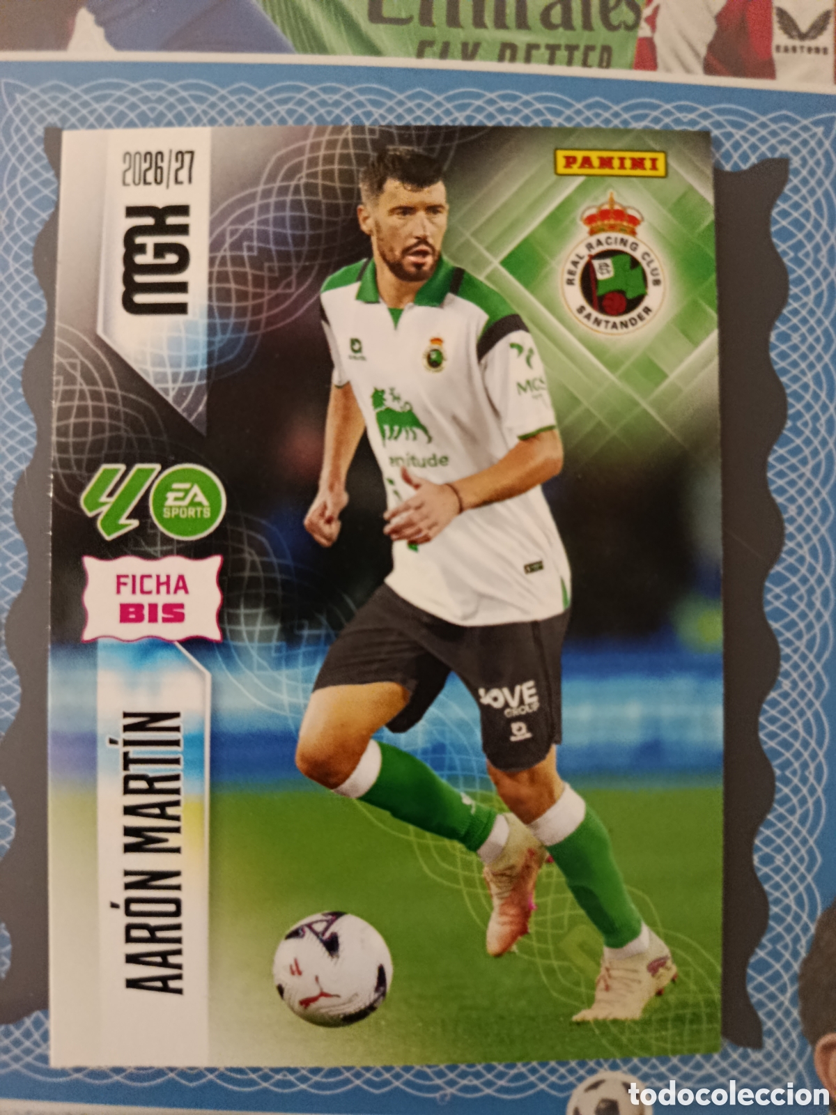 Cromos de f&uacute;tbol: MEGACRACKS 2026 2027 26 27 - PANINI - N&ordm; 279 BIS AAR&Oacute;N MART&Iacute;N RACING DE SANTANDER FICHA BIS