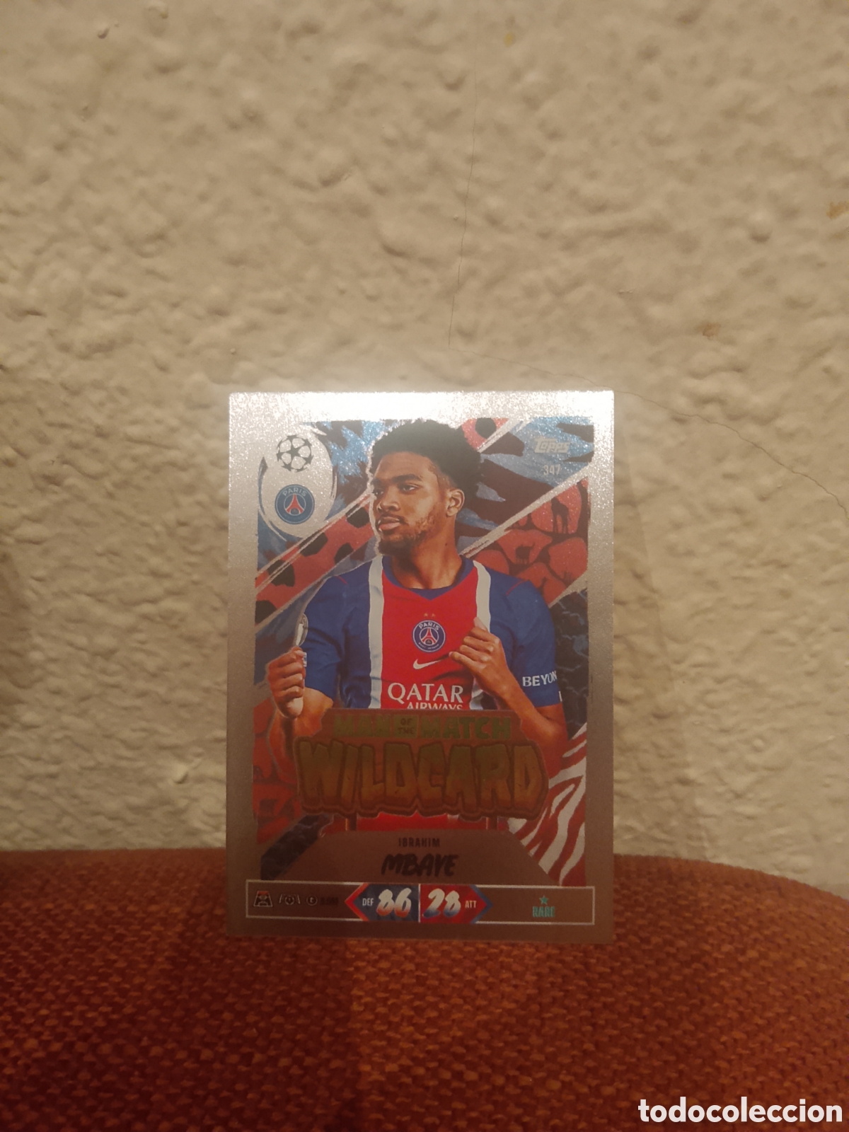 Cromos de f&uacute;tbol: Mbaye man of the match wildcard PSG match attax 26/27 2026 2027