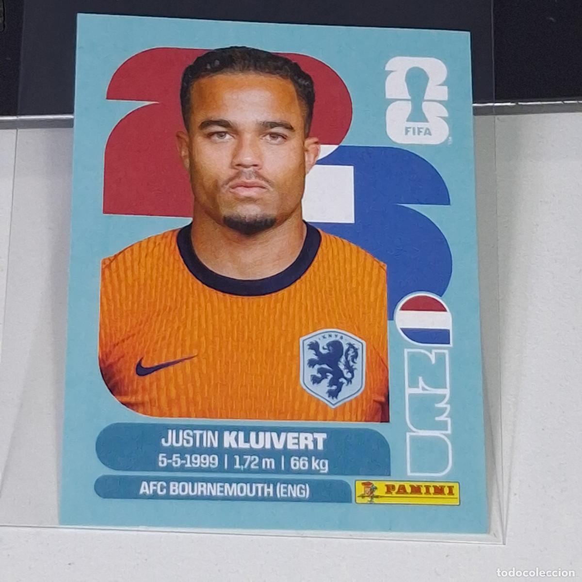 Cromos de f&uacute;tbol: B69 NED16 JUSTIN KLUIVERT 16 PA&Iacute;SES BAJOS HOLANDA NED MUNDIAL FIFA WORLD CUP 2026 STICKER PANINI