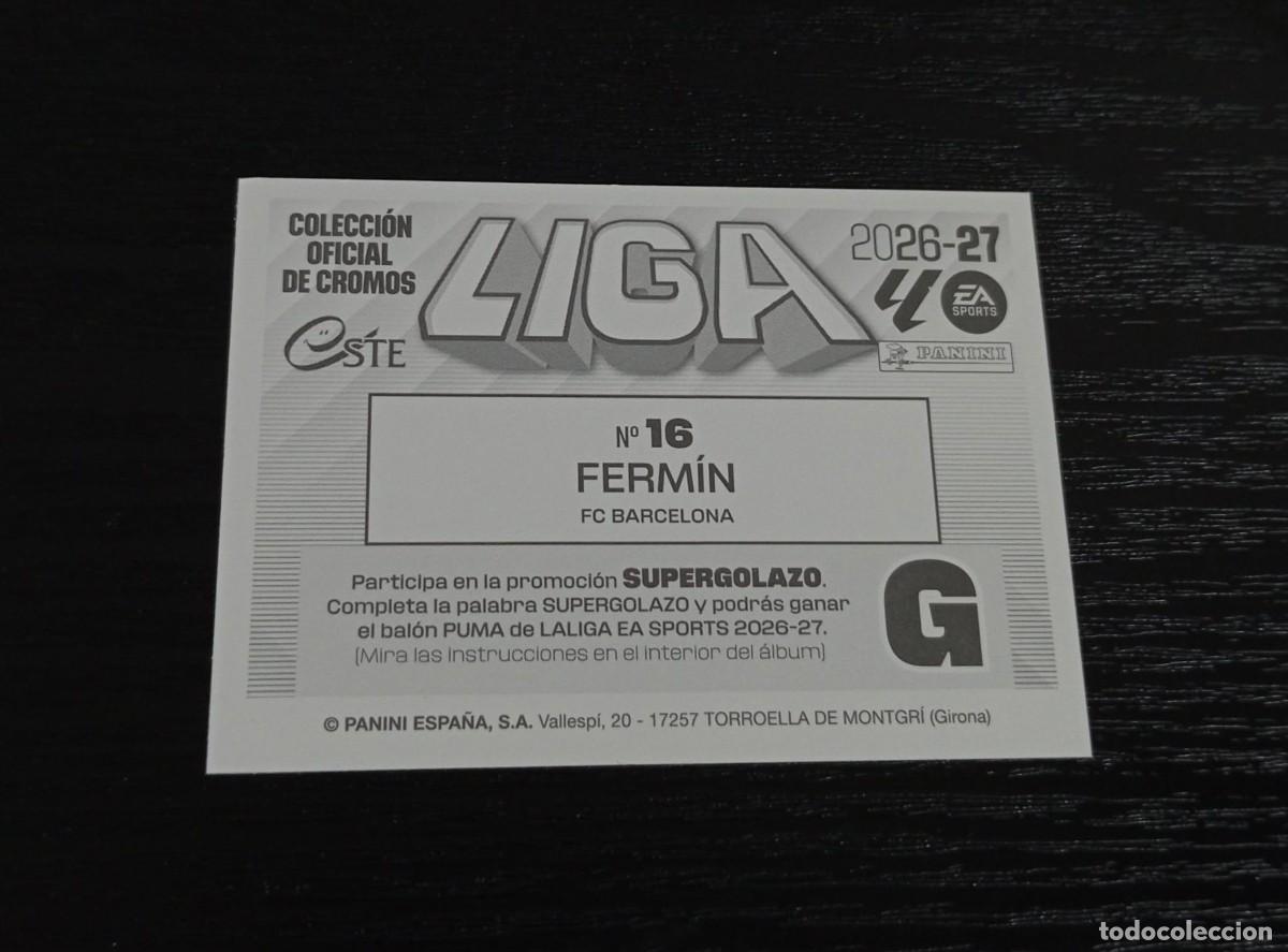 Cromos de f&uacute;tbol: -ESTE 26-27 : FERMIN ( BARCELONA ) - Foto 2