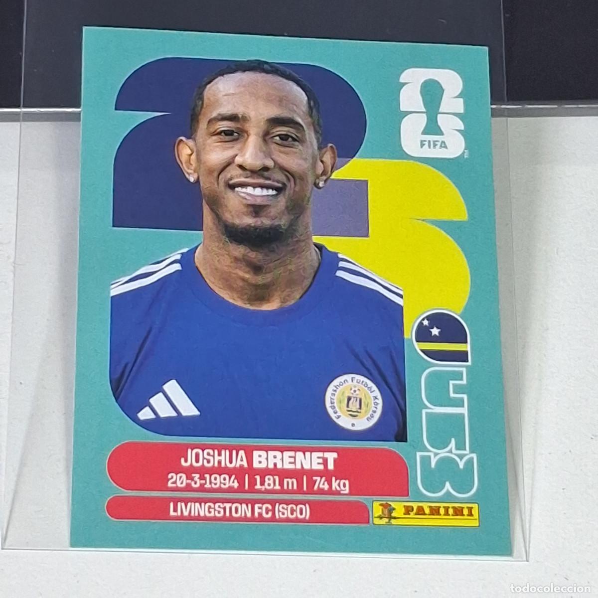 Cromos de f&uacute;tbol: B69 CUW6 JOSHUA BRENET 6 CURAZAO CURA&Ccedil;AO CUW MUNDIAL FIFA WORLD CUP 2026 STICKER PANINI