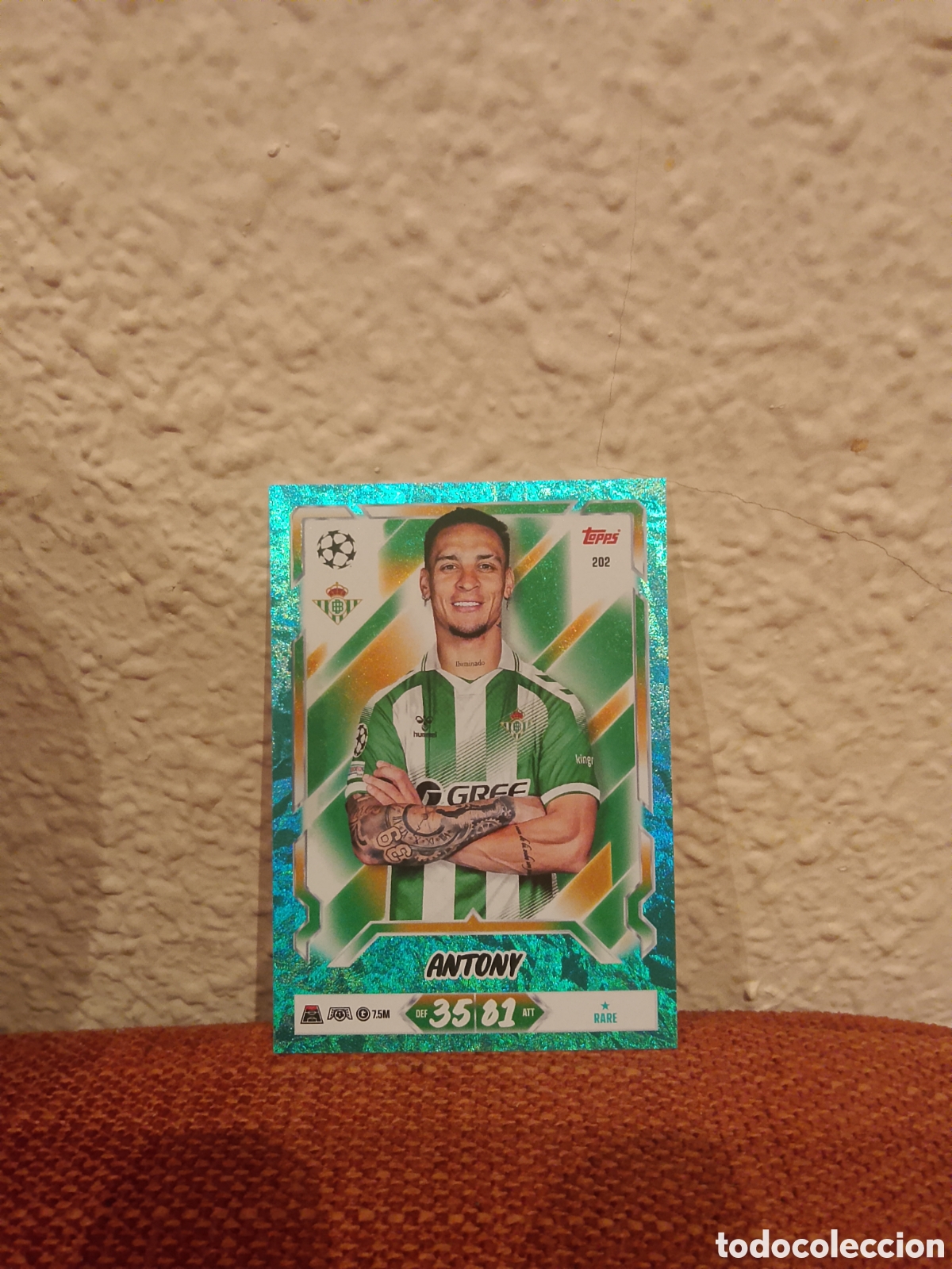 Cromos de f&uacute;tbol: Antony Betis 202 paralela azul match attax 26/27 2026 2027