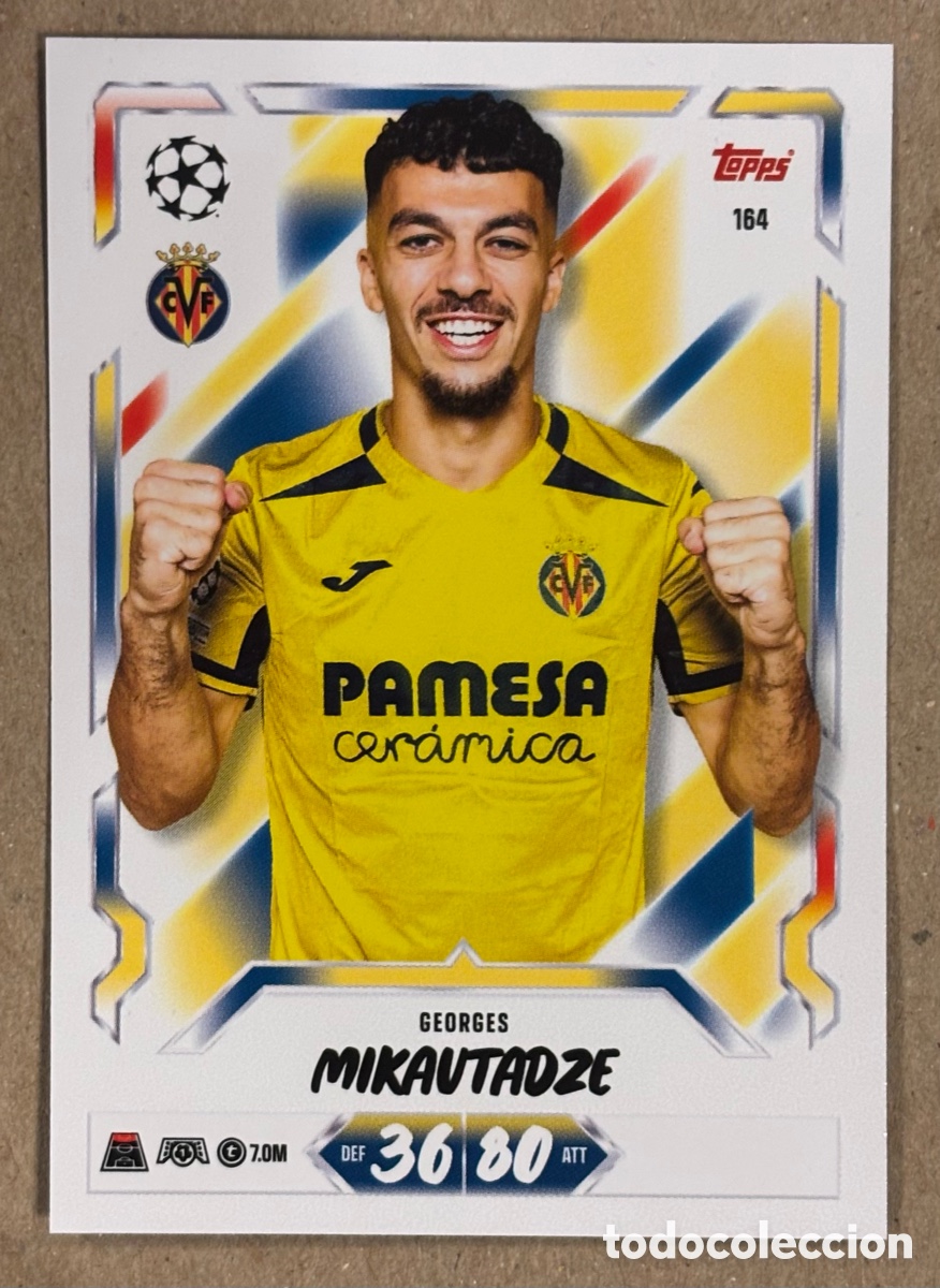 Cromos de f&uacute;tbol: MIKAUTADZE (VILLARREAL). CARTA TOPPS MATCH ATTAX 2026/27. 20 ANNIVERSARY.