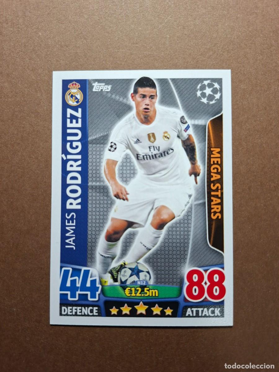 Cromos de f&uacute;tbol: JAMES RODR&Iacute;GUEZ MEGA STARS N12 N 12 REAL MADRID NORDIC EDITION CHAMPIONS MATCH ATTAX 2015 2016 15 16