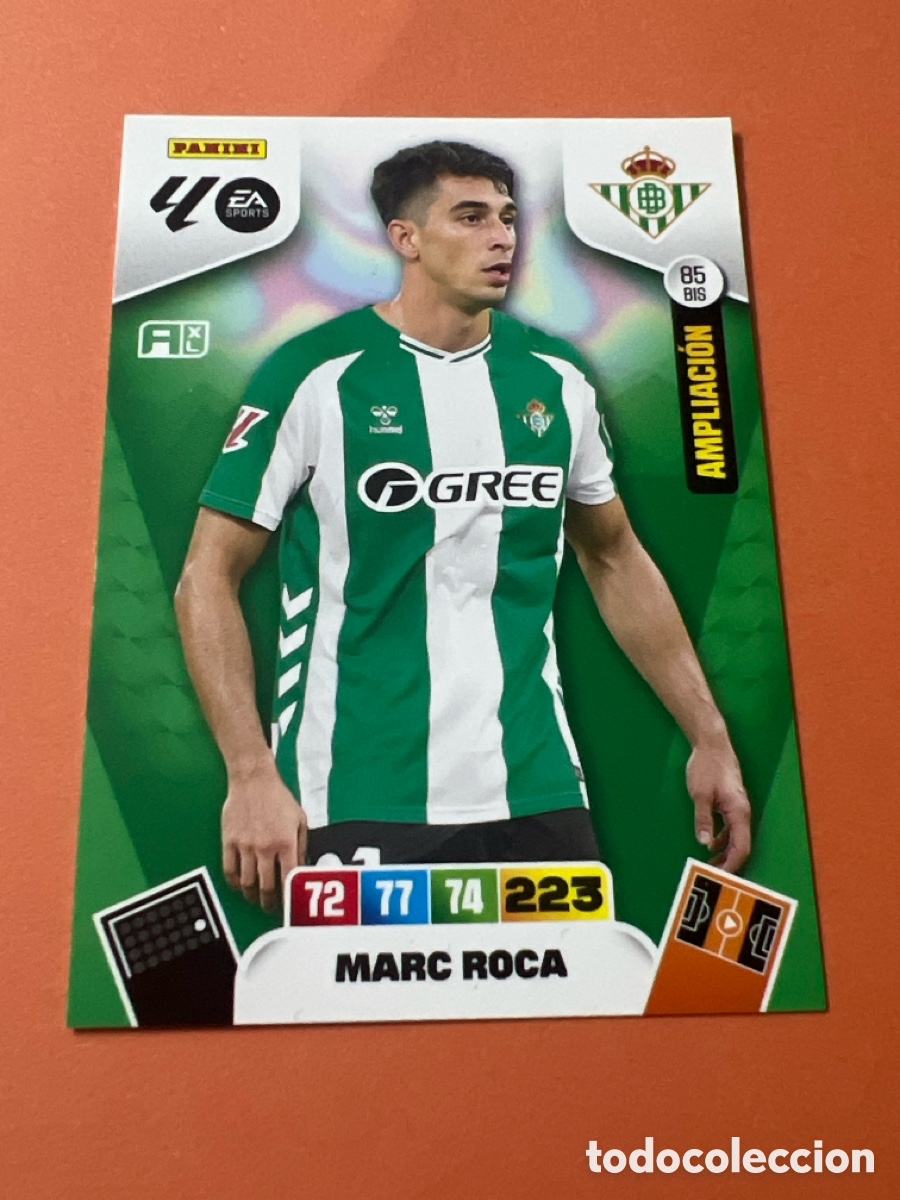 Cromos de f&uacute;tbol: E275. Marc Roca 85 Bis Ampliaci&oacute;n Real Betis - Adrenalyn 2025 2026 25 26