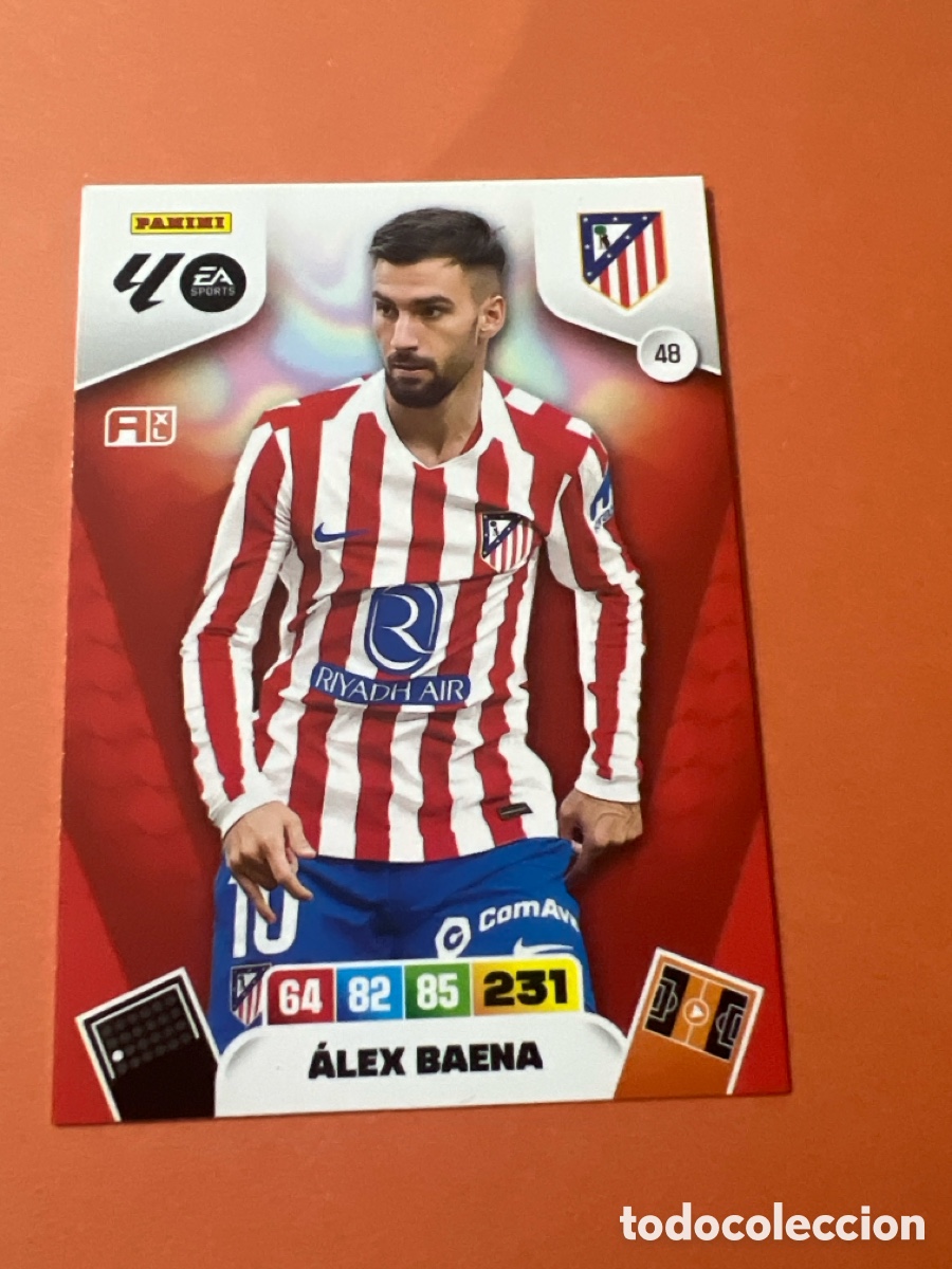 Cromos de f&uacute;tbol: E279. FICHA N&ordm; 48 ALEX BAENA - ADRENALYN 25 26 - PANINI 2025 - 26 - CROMO - ATLETICO DE MADRD