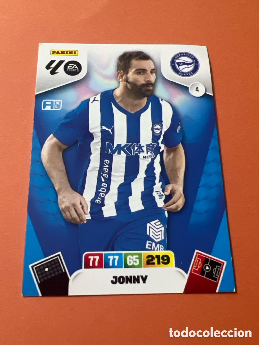 Cromos de f&uacute;tbol: E285. FICHA N&ordm; 4 JONNY - ADRENALYN 25 26 - PANINI 2025 - 26 - CROMO - ALAVES