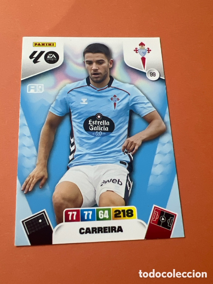 Cromos de f&uacute;tbol: E293. FICHA N&ordm; 99 CARREIRA - ADRENALYN 25 26 - PANINI 2025 - 26 - CROMO - REAL CELTA