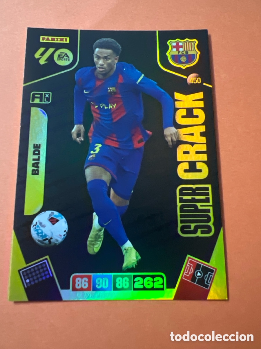 Cromos de f&uacute;tbol: E296. S&uacute;per Crack 450 BALDE Adrenalyn 2025-26