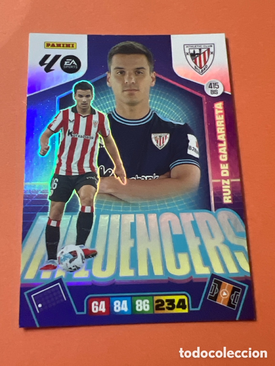 Cromos de f&uacute;tbol: E303. 415 BIS RUIZ DE GALARRETA INFLUENCERS ATHLETIC CLUB PANINI LIGA ADRENALYN XL 2025 2026 25 26