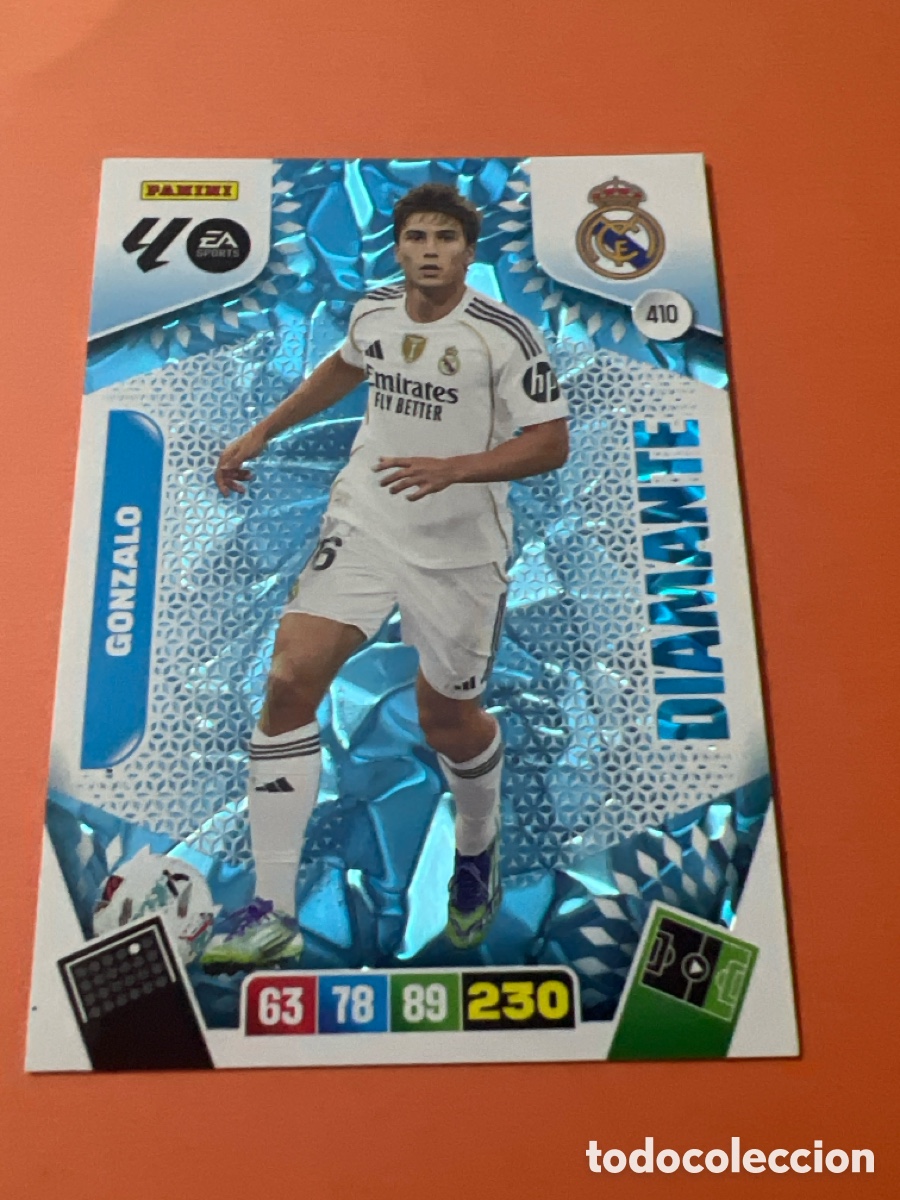 Cromos de f&uacute;tbol: E309. FICHA N&ordm; 410 GONZALO - ADRENALYN 25 26 - PANINI 2025 - 26 - CROMO - DIAMANTE