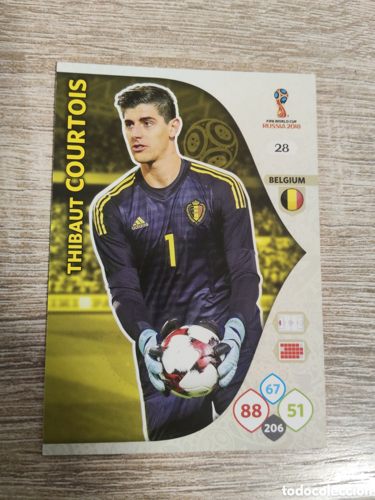 Cromos de f&uacute;tbol: Panini Adrenalyn mundial Rusia 2018 28 Courtois B&eacute;lgica