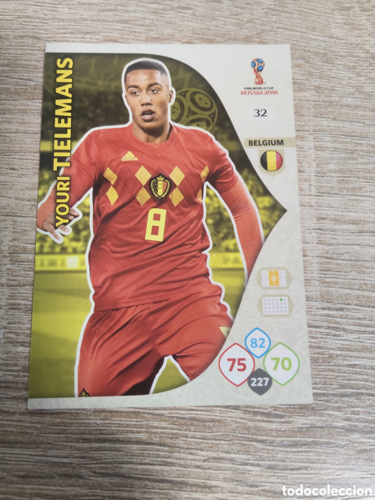 Cromos de f&uacute;tbol: Panini Adrenalyn mundial Rusia 2018 32 Youri Tielemans B&eacute;lgica