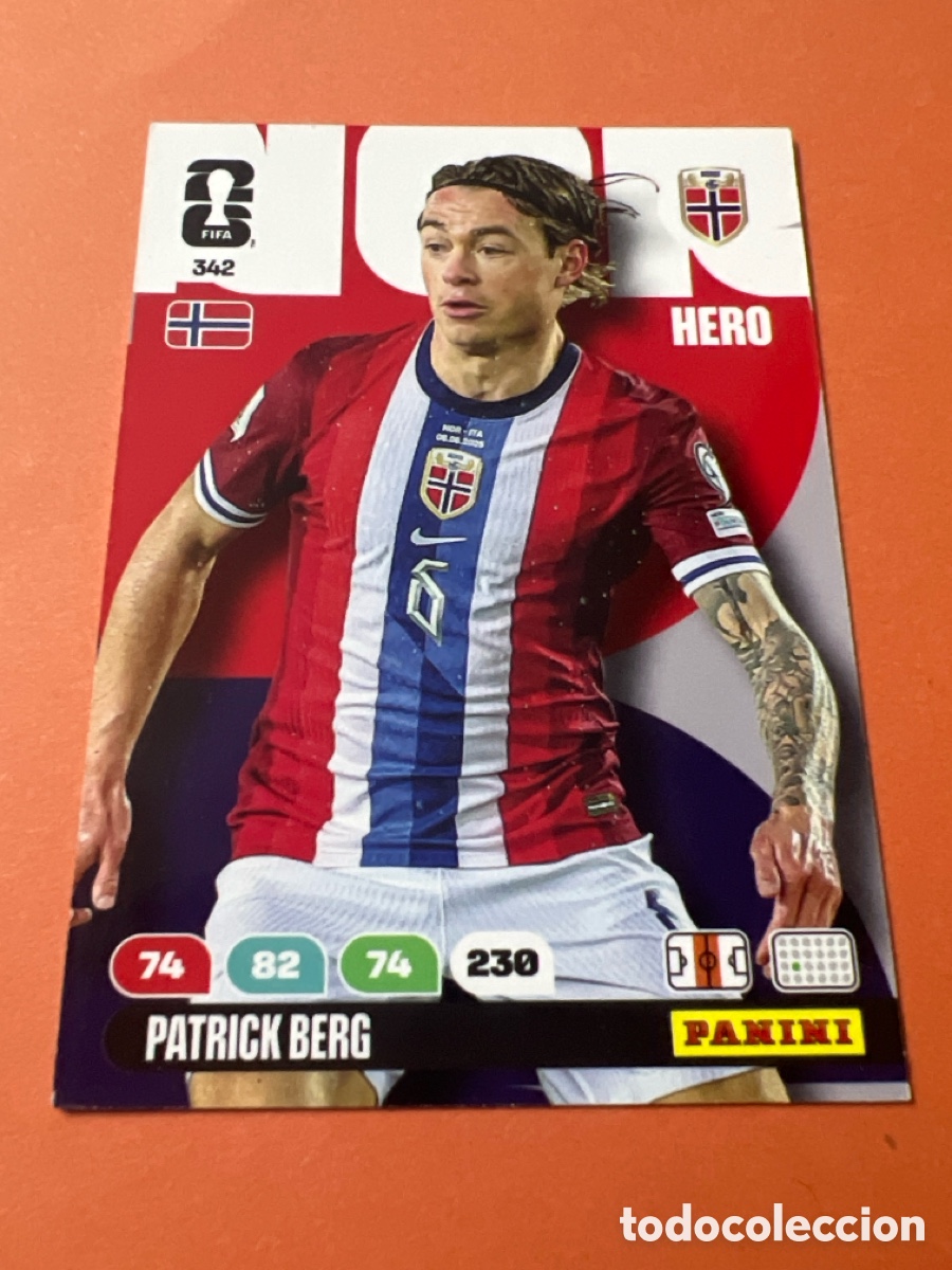 Cromos de f&uacute;tbol: E325. PATRICK BERG NORUEGA N&ordm; 342 ADRENALYN XL MUNDIAL 2026 26 FIFA WORLD CUP PANINI