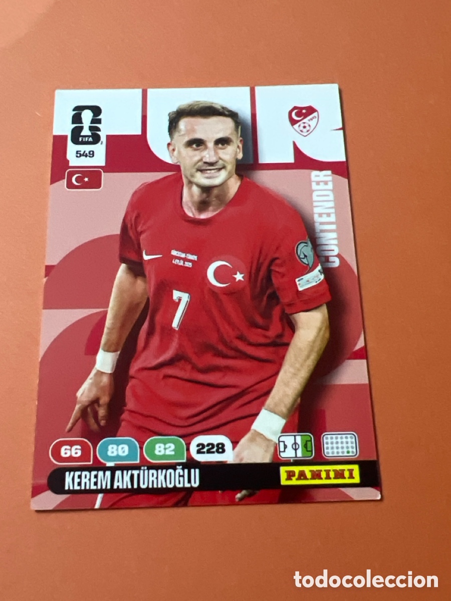 Cromos de f&uacute;tbol: E329. 549 Kerem Akt&uuml;rkoğlu turquia contenders ADRENALYN MUNDIAL FIFA WORLD CUP 2026 PANINI NO LIGA