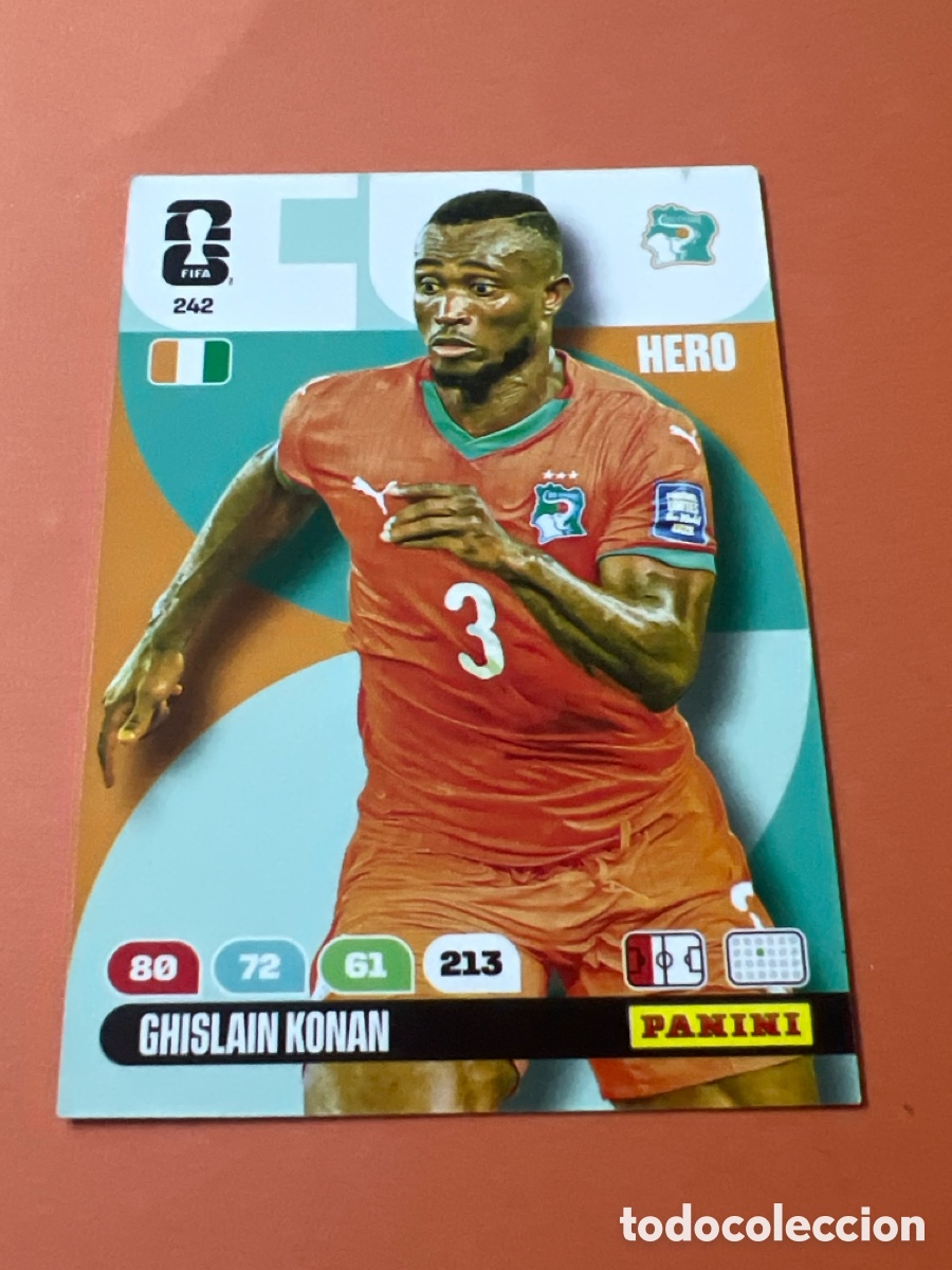 Cromos de f&uacute;tbol: E330. GHISLAIN KONAN COSTA DE MARFIL N&ordm; 242 ADRENALYN XL MUNDIAL 2026 26 FIFA WORLD CUP PANINI