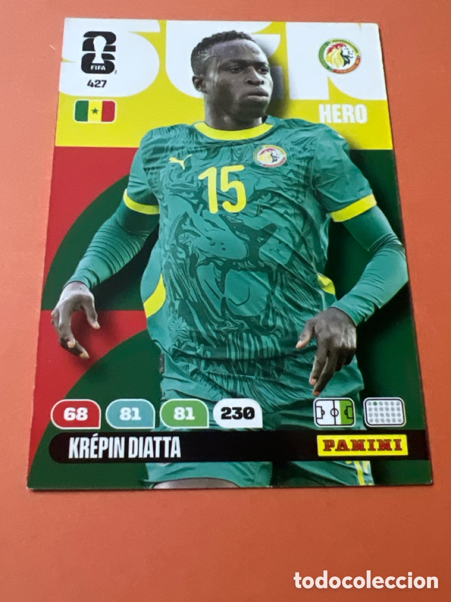 Cromos de f&uacute;tbol: E334. KREPIN DIATTA SENEGAL N&ordm; 427 ADRENALYN XL MUNDIAL 2026 26 FIFA WORLD CUP PANINI