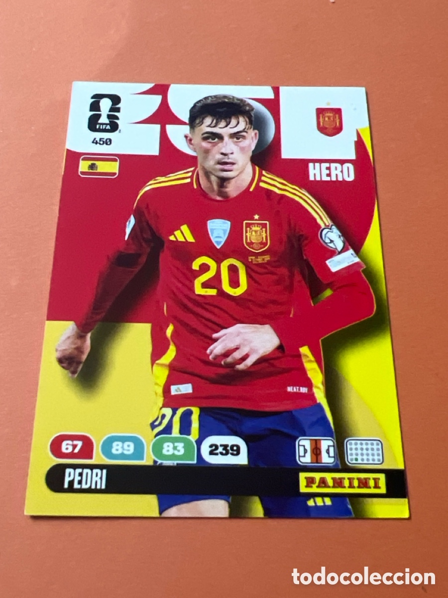 Cromos de f&uacute;tbol: E335. PEDRI - 450 - ESPA&Ntilde;A - HERO - MUNDIAL DE FUTBOL - PANINI - ADRENALYN FIFA WORLD CUP 26 2026