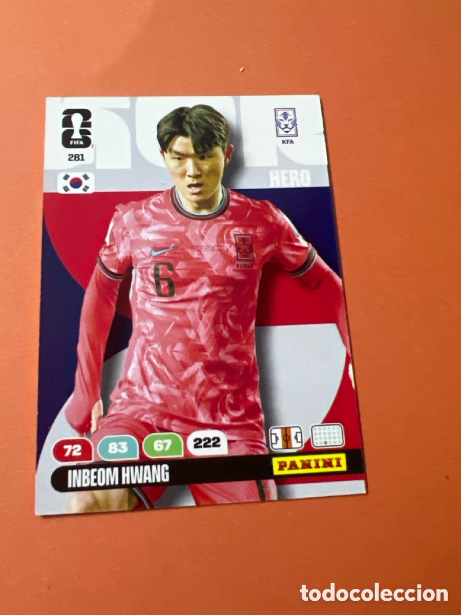 Cromos de f&uacute;tbol: E337. INBEOM HWANG COREA DEL SUR N&ordm; 281 ADRENALYN XL MUNDIAL 2026 26 FIFA WORLD CUP PANINI