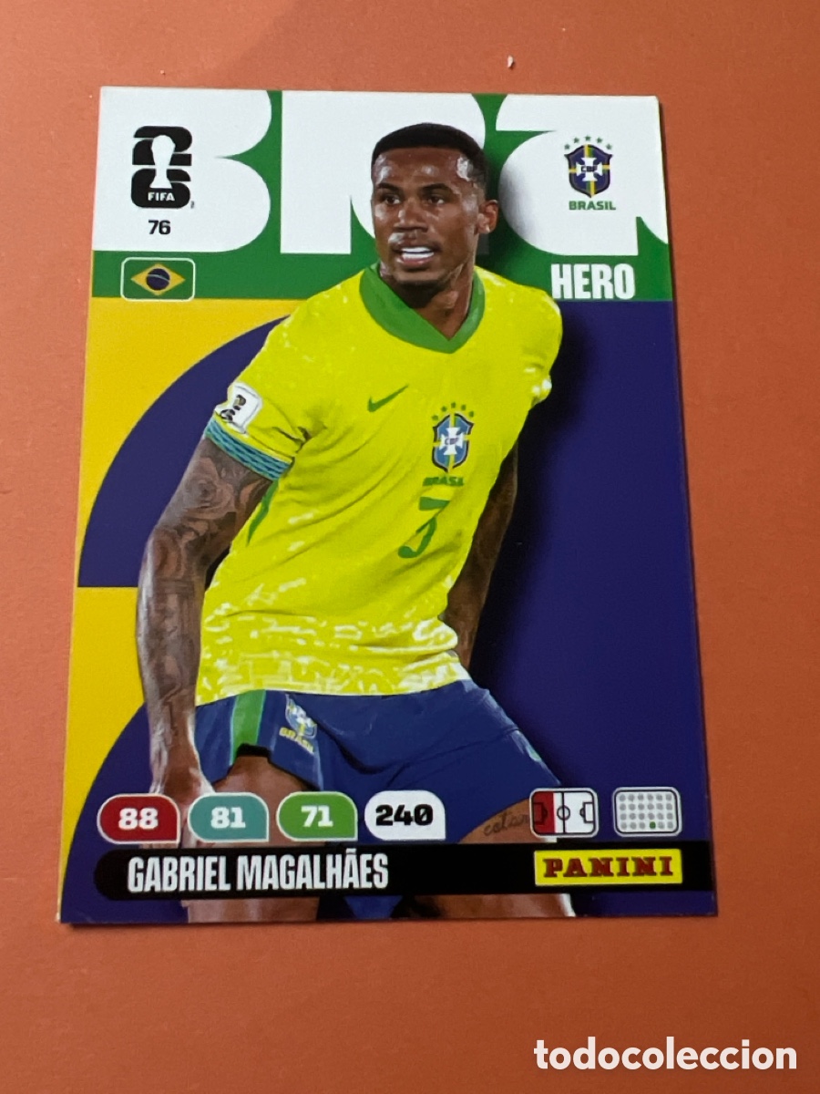 Cromos de f&uacute;tbol: E338. GABRIEL MAGALHAES BRASIL N&ordm; 76 ADRENALYN XL MUNDIAL 2026 26 FIFA WORLD CUP PANINI