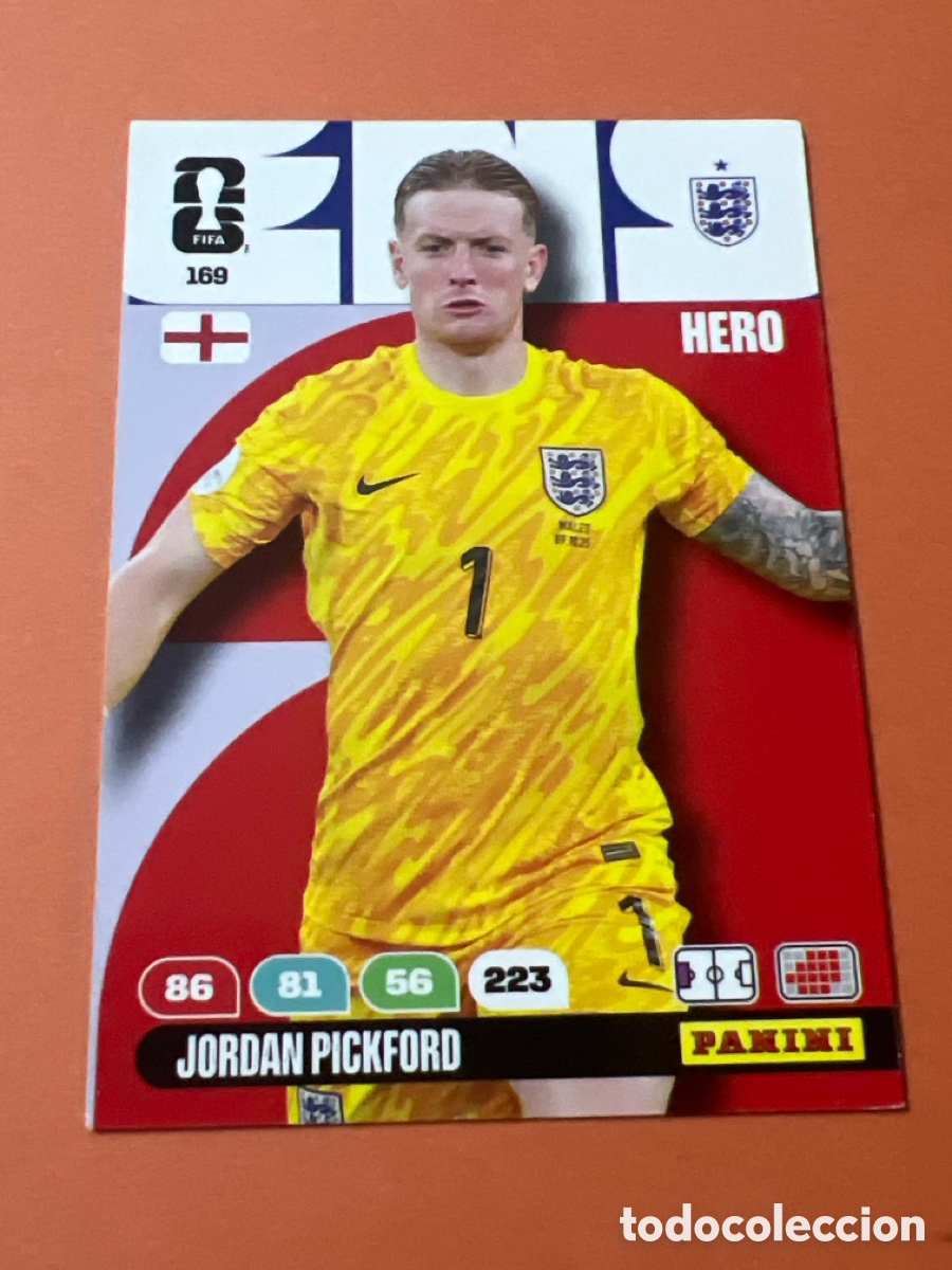 Cromos de f&uacute;tbol: E341. Jordan Pickford Inglaterra n&deg;169 / PANINI FIFA WORLD CUP ADRENALYN XL 2026