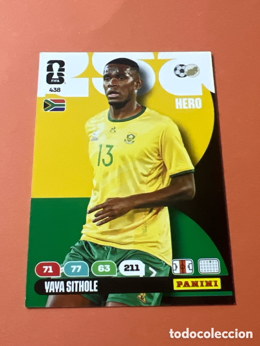 Cromos de Futebol: E345. 438 YAYA SITHOLE SUDAFRICA HERO ADRENALYN XL FIFA WORLD CUP MUNDIAL 2026 PANINI