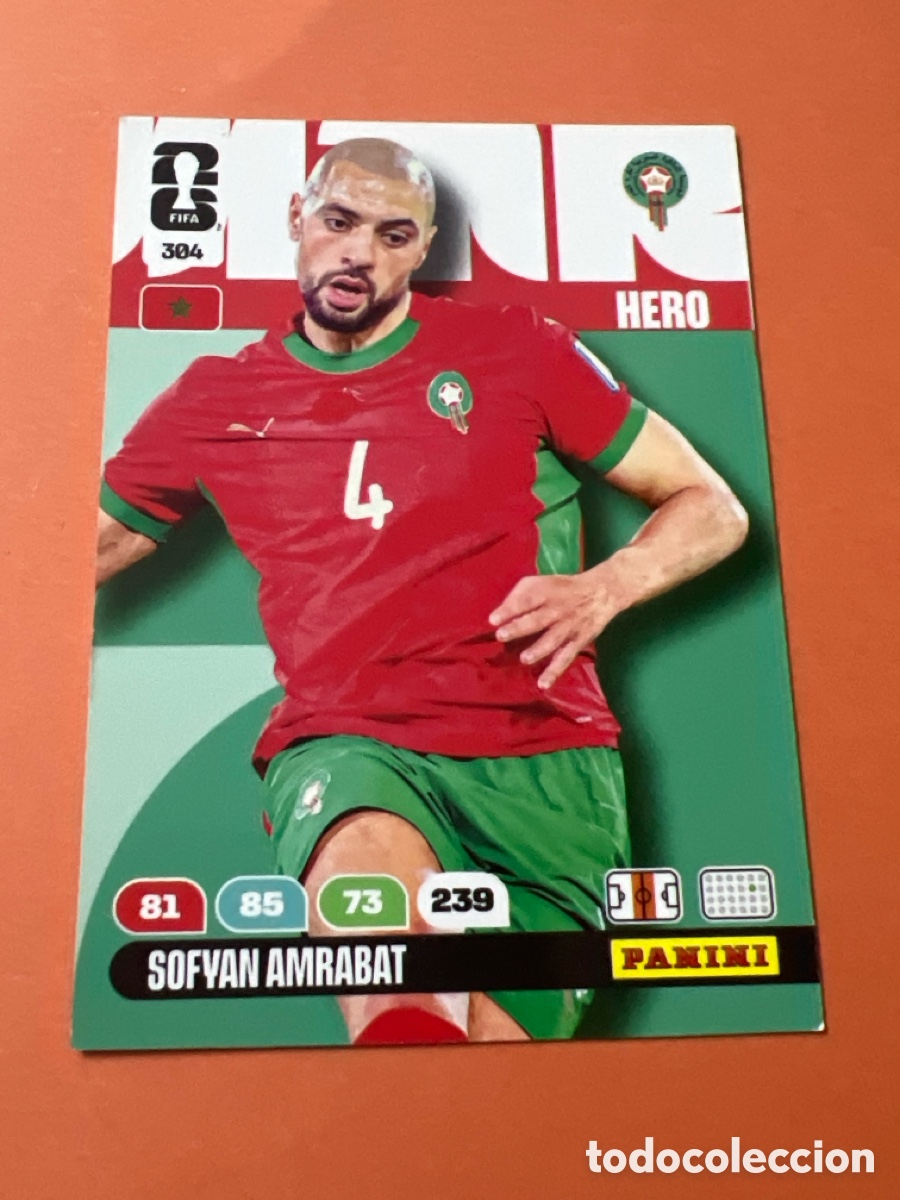 Cromos de f&uacute;tbol: E354. N&deg;304 Marruecos Sofyan Amrabat Adrenalyn FIFA World Cup 2026