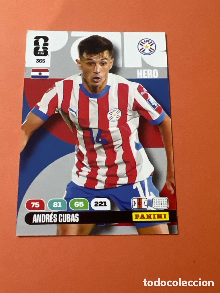 Cromos de f&uacute;tbol: E357. ANDRES CUBAS PARAGUAY N&ordm; 365 ADRENALYN XL MUNDIAL 2026 26 FIFA WORLD CUP PANINI