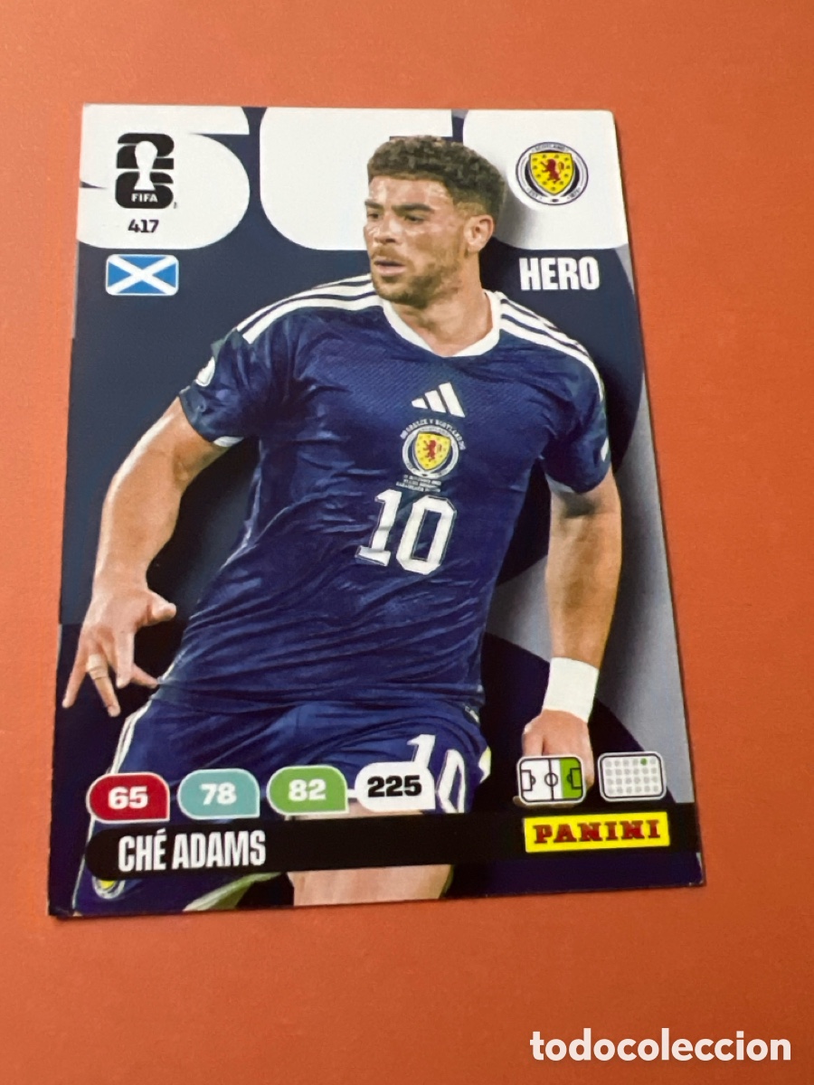 Cromos de f&uacute;tbol: E361. CHE ADAMS ESCOCIA N&ordm; 417 ADRENALYN XL MUNDIAL 2026 26 FIFA WORLD CUP PANINI