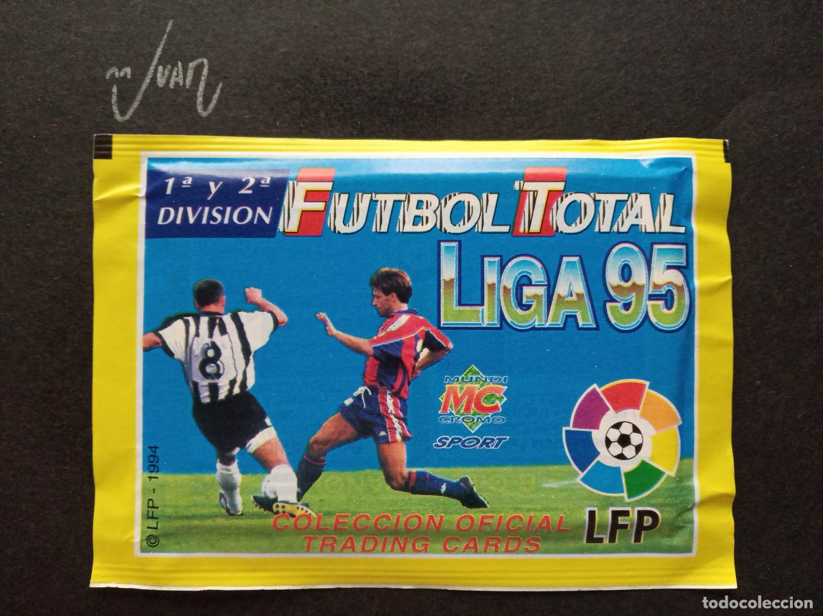 Cromos de f&uacute;tbol: SOBRE SIN ABRIR FUTBOL TOTAL ⚽ MUNDICROMO &reg; 1994 1995 LIGA 94 95 ROOKIE RAUL REAL MADRID ? BARCELONA