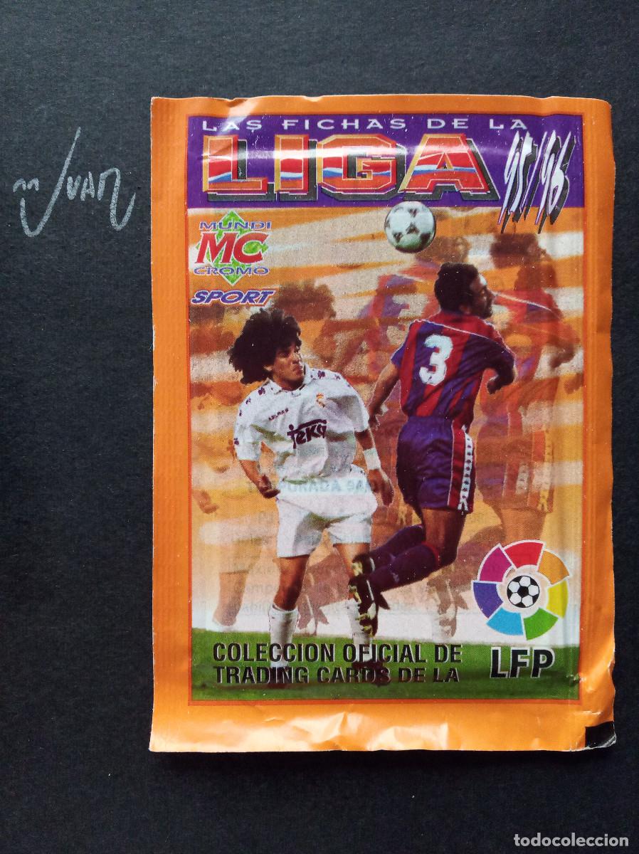 Cromos de f&uacute;tbol: SOBRE SIN ABRIR SPORT ⚽ MUNDICROMO &reg; 1995 1996 LIGA 95 96 ROOKIE FIGO FC BARCELONA ? RAUL MADRID