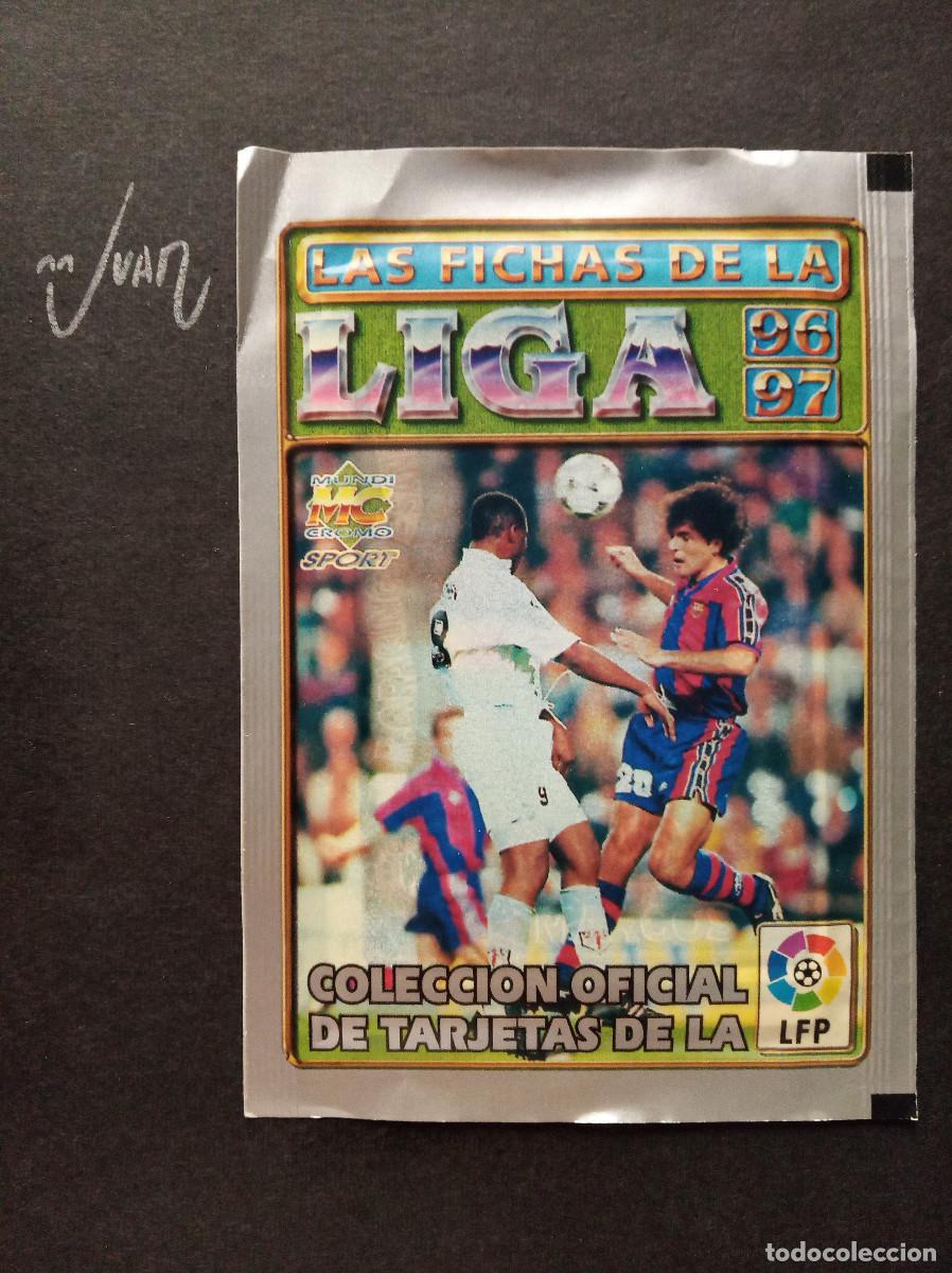 Cromos de f&uacute;tbol: SOBRE SIN ABRIR SPORT VERSION 1⚽ MUNDICROMO &reg; 1996 1997 LIGA 96 97 ROOKIE RONALDO BARCELONA ? MADRID