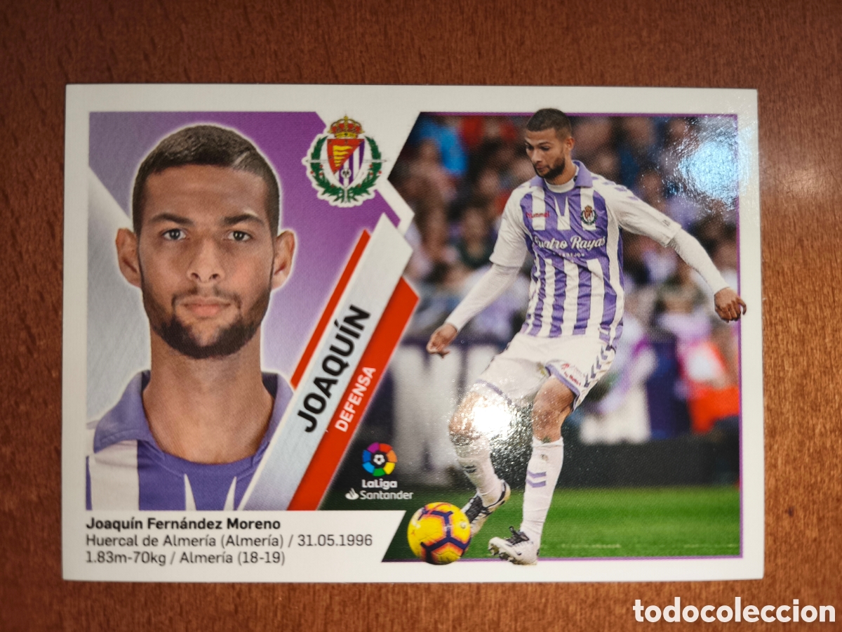Cromos de f&uacute;tbol: Joaqu&iacute;n n&deg;4B liga este 19/20 Real Valladolid