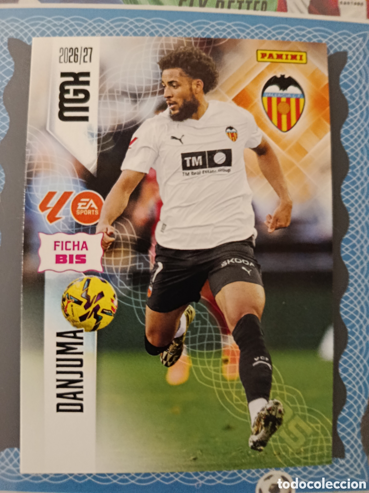 Cromos de f&uacute;tbol: MEGACRACKS 2026 2027 26 27 - PANINI - N&ordm; 357 DANJUMA VALENCIA FICHA BIS