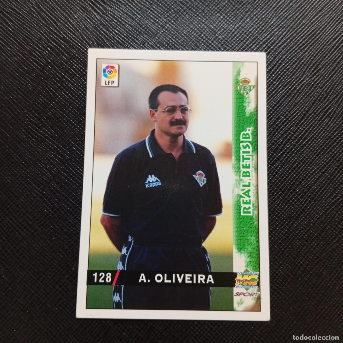 Cromos de f&uacute;tbol: 128 A OLIVEIRA REAL BETIS MUNDICROMO 1998 1999 CROMO FUTBOL LIGA 98 99 - A218 PG16 BAJA