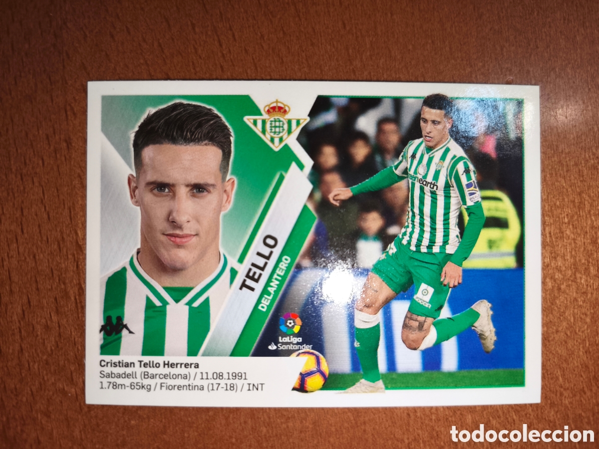 Cromos de f&uacute;tbol: Tello n&deg;14A liga este 19/20 Real Betis