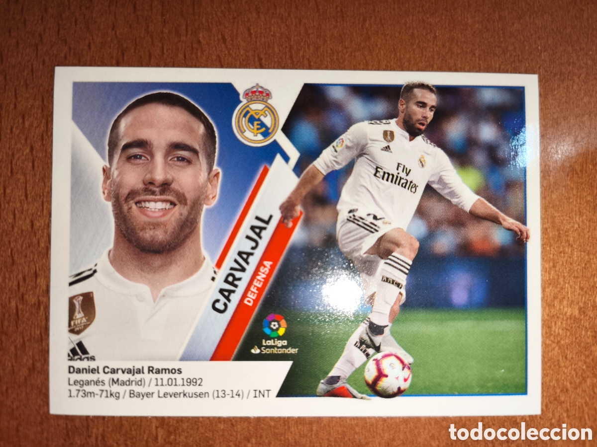 Cromos de f&uacute;tbol: Carvajal n&deg;3 liga este 19/20 Real Madrid