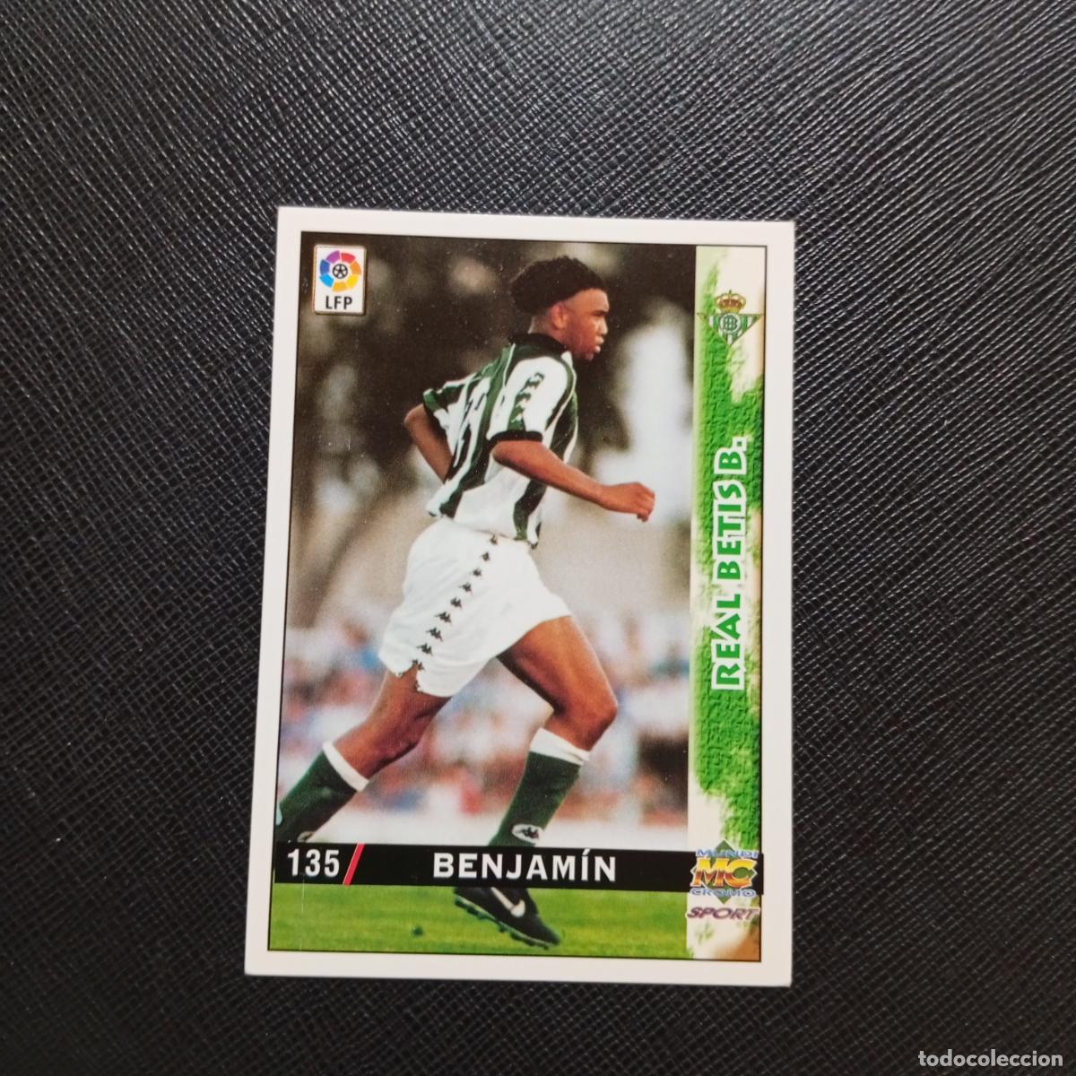Cromos de f&uacute;tbol: 135 BENJAMIN REAL BETIS MUNDICROMO 1998 1999 CROMO FUTBOL LIGA 98 99 - A218 PG17