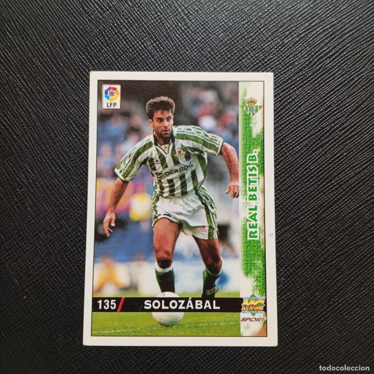 Cromos de f&uacute;tbol: 135 SOLOZABAL REAL BETIS MUNDICROMO 1998 1999 CROMO FUTBOL LIGA 98 99 - A218 PG17