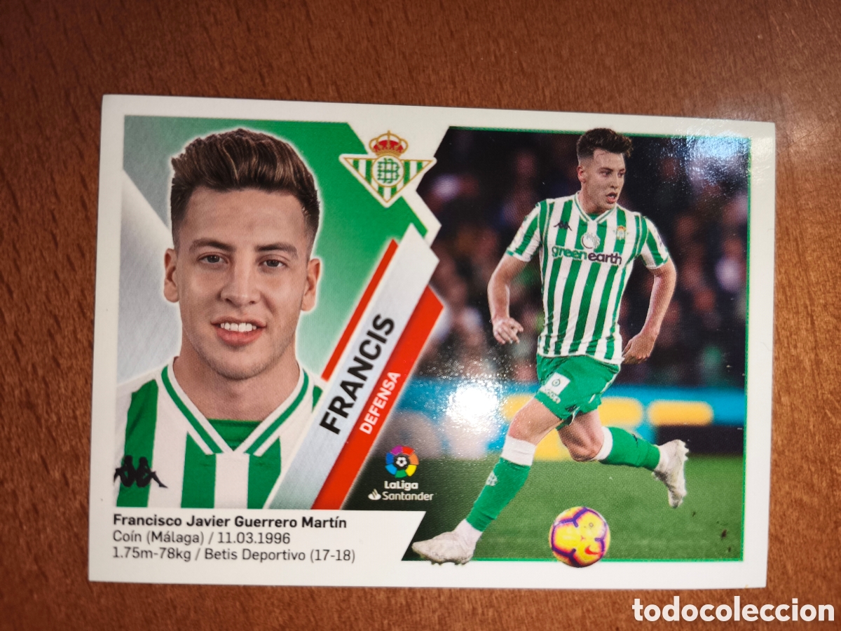 Football Stickers: Francis n&deg;3 liga este 19/20 Real Betis