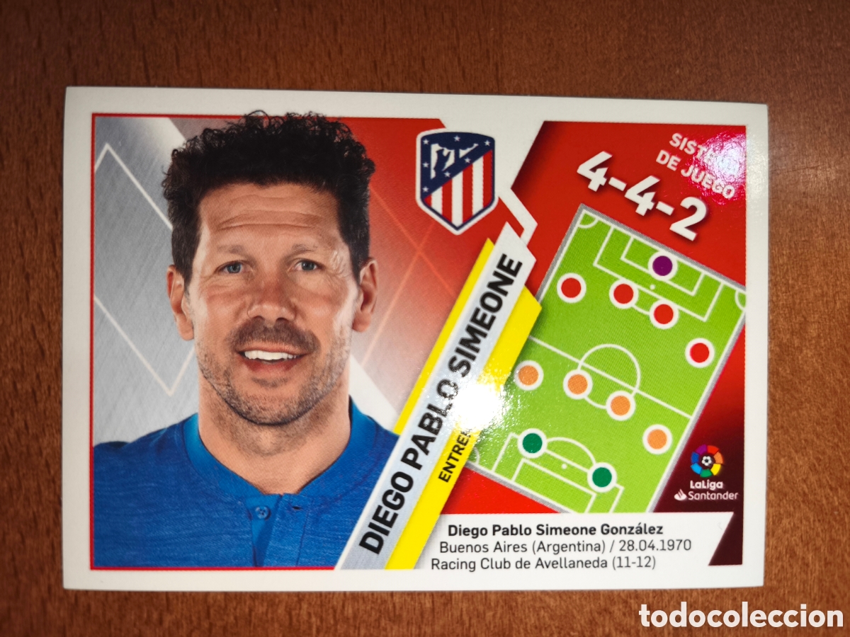 Cromos de f&uacute;tbol: Diego Pablo Simeone n&deg;6 liga este 19/20 Atl&eacute;tico De Madrid