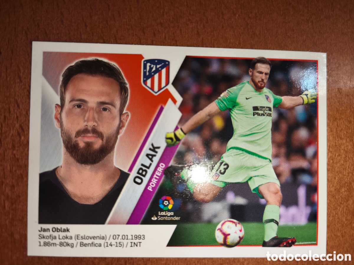 Cromos de f&uacute;tbol: Oblak n&deg;1 liga este 19/20 Atl&eacute;tico De Madrid