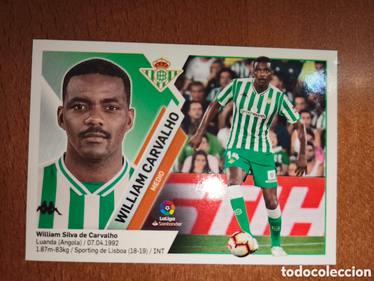 Cromos de Futebol: William Carvalho n&deg;9 liga este 19/20 Real Betis