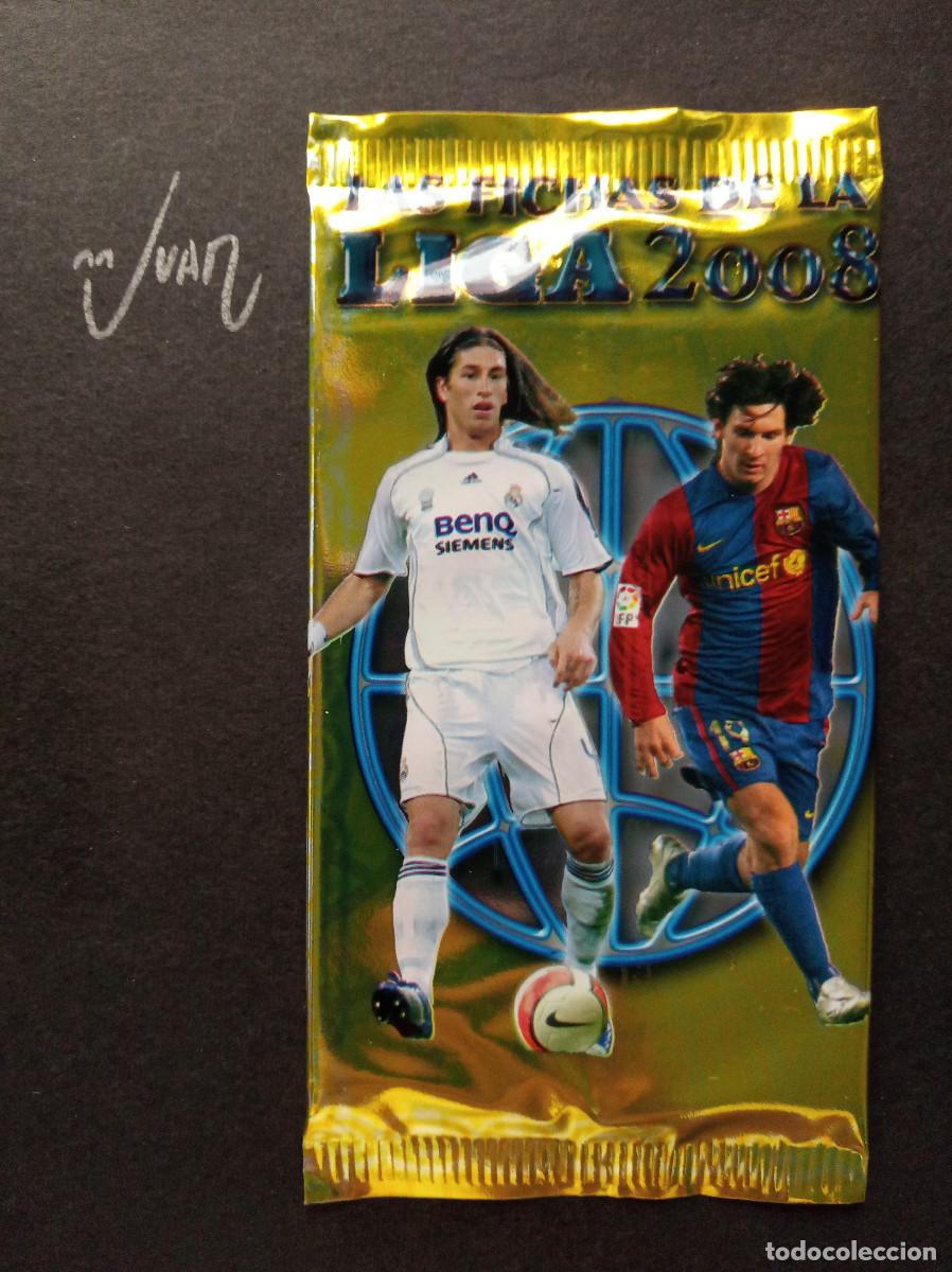 Cromos de f&uacute;tbol: SOBRE SIN ABRIR VERSION 1 ⚽ MUNDICROMO &reg; 2007 2008 LIGA 07 08 MESSI BARCELONA SERGIO RAMOS MADRID ?