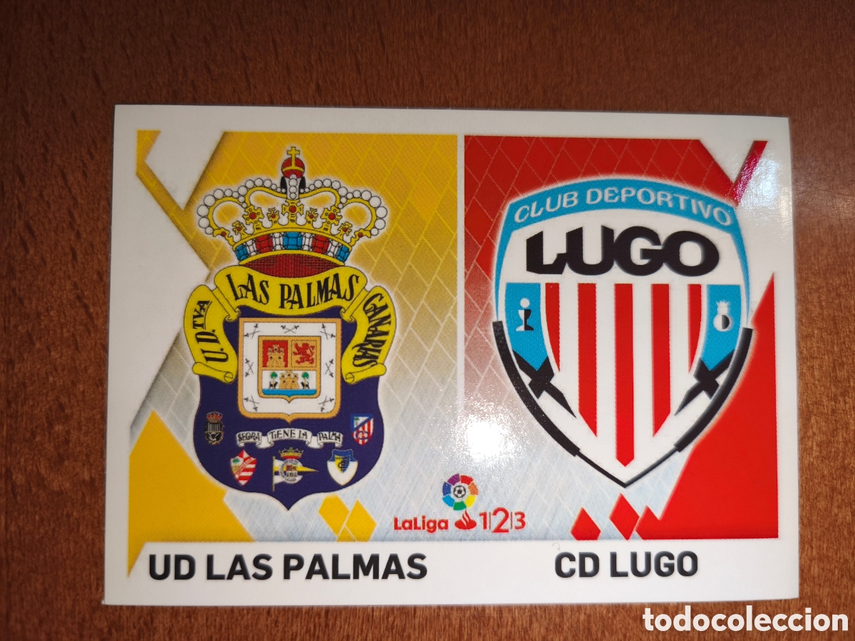 Cromos de f&uacute;tbol: Escudo UD Las Palmas/CD Lugo n&deg;6 laliga liga este 19/20