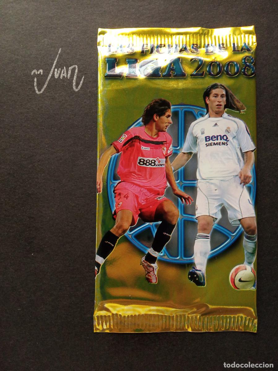 Cromos de f&uacute;tbol: SOBRE SIN ABRIR VERSION 2 ⚽ MUNDICROMO &reg; 2007 2008 LIGA 07 08 MESSI BARCELONA SERGIO RAMOS MADRID ?
