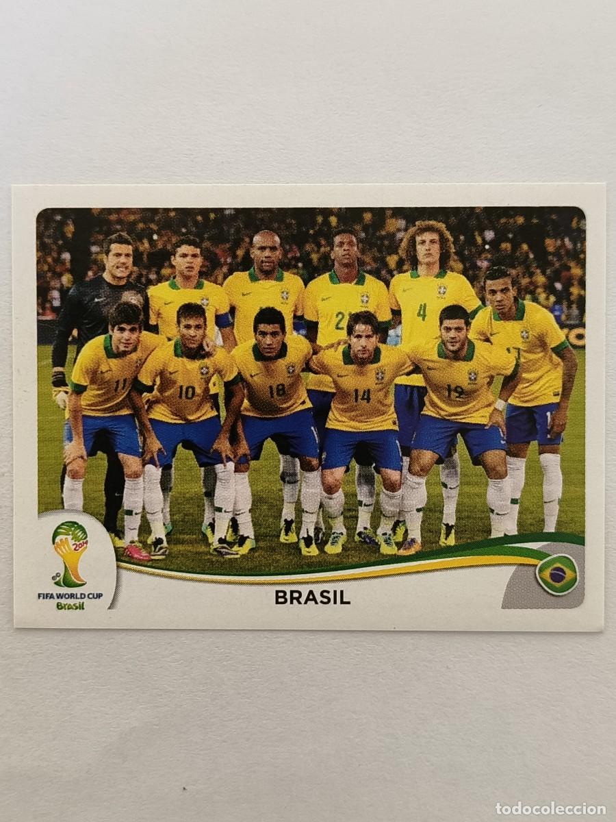 Cromos de f&uacute;tbol: #33 ALINEACION (BRASIL) MUNDIAL BRASIL 2014 PANINI